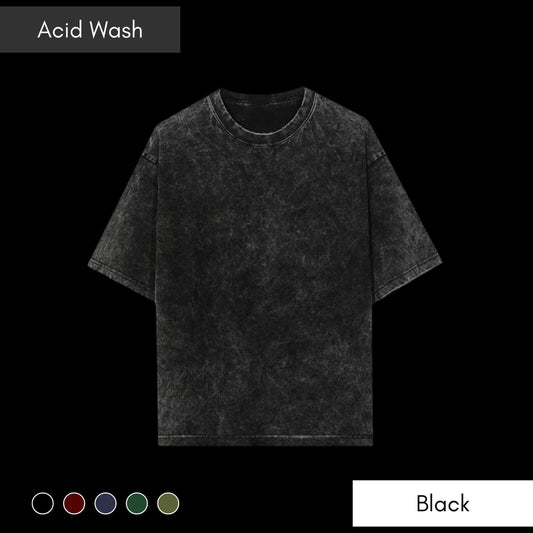 Black Acid Wash Oversized T-shirt: Unisex