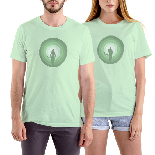Sri Ram Silhouette Printed T-shirt: Unisex Jade