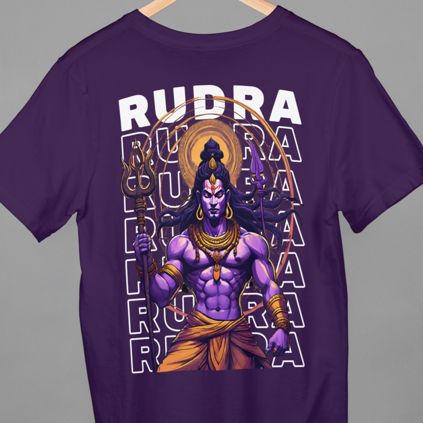 Oversized Rudra Shiva Printed T-shirt: Unisex