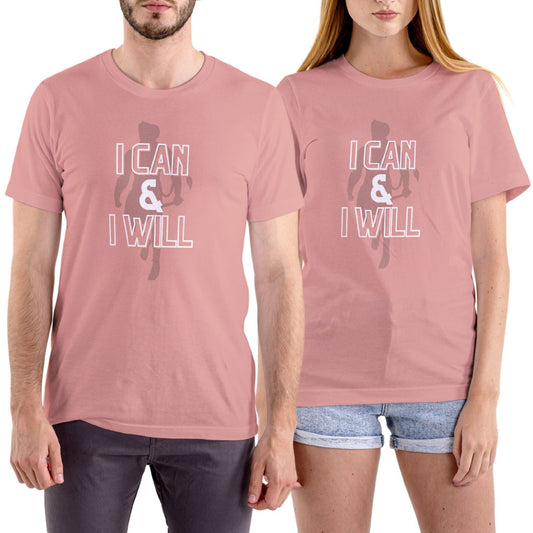 I can & I will Printed T-shirt: Unisex Flamingo