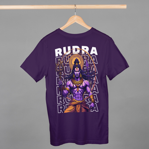 Oversized Rudra Shiva Printed T-shirt: Unisex